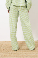 Ismery Lime Green Gingham Pants