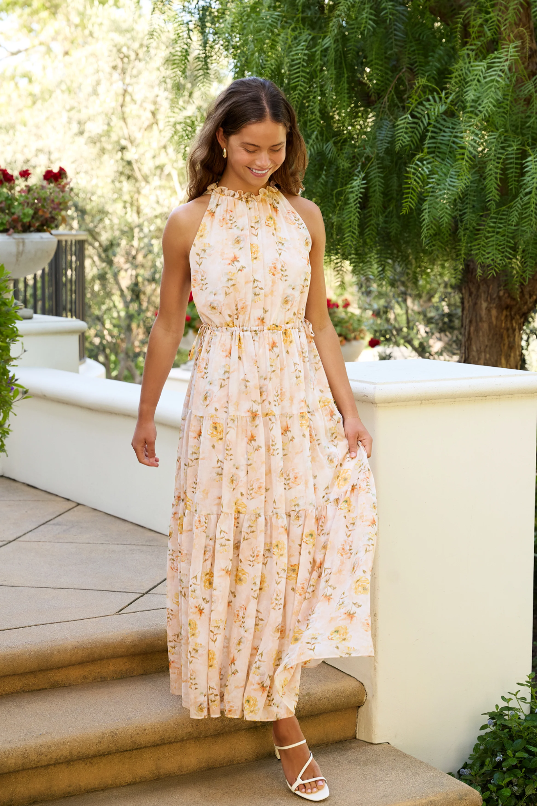 Prescott Floral Tiered Dress – April Blooms