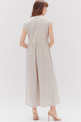 Concrete Matchstick Print Jumpsuit