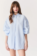 Light Blue & Navy Fontelo Top