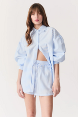 Light Blue & Navy Evora Shorts