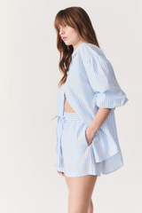 Light Blue & Navy Evora Shorts