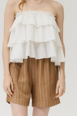 Striped Linen Summer Shorts