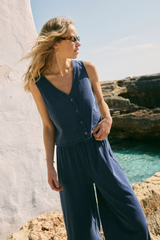 Indigo Solace Sleeveless V-Neck