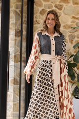 Black Multi Print Lucy Dress