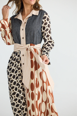 Black Multi Print Lucy Dress