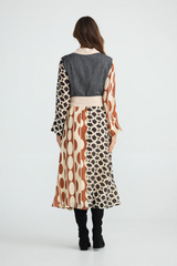 Black Multi Print Lucy Dress