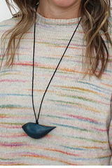 Navy Robin Pendant Necklace