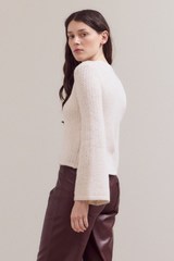 Cream Lace Detailed Cardigan