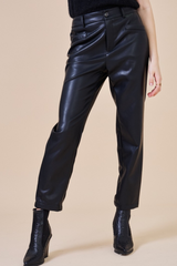 Black Faux Leather Pants