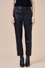 Black Faux Leather Pants