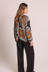 Madding Black Print Blouse