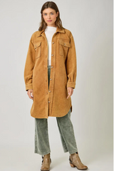 Washed Pumpkin Terry Long Jacket