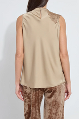 Blond Teresa Guipure Lace Trim Shell