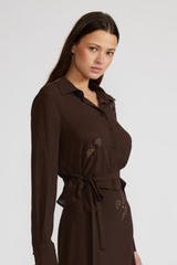 Expresso Zayn Long Sleeve Beaded Top