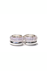 Double Donut Huggies- Sterling Silver