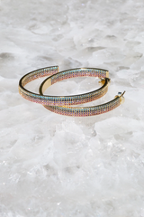 Blade Hoops- Multicolor Stripe Rainbow Hoops