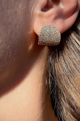 Arc Studs Cz- 14K Gold Vermeil