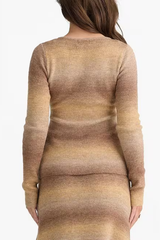 Caramel Ombré Essence Long Sleeve Knit Top