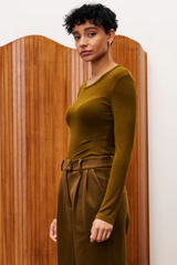 Olive Goyavier Long Seeve Top