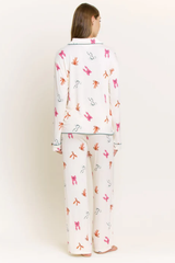 Marshmallow Bows Long Sleeve Pajamas