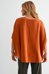 Burnt Orange Laguna Boatneck Top
