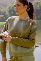 Camo Green Ombre Long Sleeve Sweatshirt