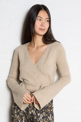 Beige Tie Sweater