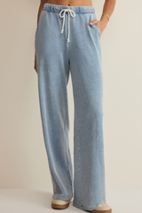 Ocean Air Indigo Hunter Knit Denim Draw String Pant