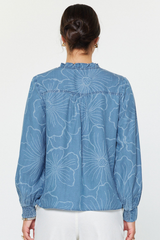 Chambary Floral Print Long Sleeve Top
