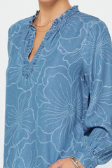 Chambary Floral Print Long Sleeve Top