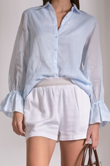 Light Blue Button Up Top