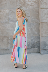 Solar Sripe Tank Dress