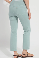 Antique Washed Detox Green Ankle Denim Baby Bootcut Pants