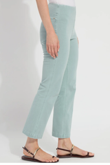 Antique Washed Detox Green Ankle Denim Baby Bootcut Pants