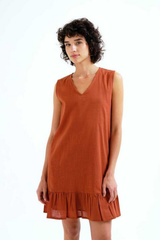 Brown/Magenta Dress