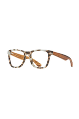 Alden Reader Glasses - Matte Slate Blue Turquoise/Zebra Wood - Blue Light Filtering Lens