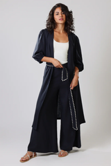 Navy Avila Duster Coat