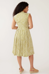 Green Lucille Waves Sleeveless Dress