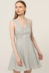 Sky Sumi Sleeveless Liona Dress