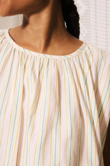 Multi Color Stripe Sleeveless Tina Top