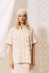 Cream Vincenzo Short Sleeve Top