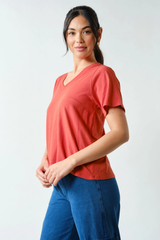 Pima Cotton Blend V-Neck Tees