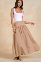 Tan Stripe Skirt