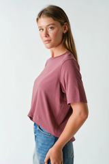 Coffee Bean or Rosewood Classic Boxy Fit Tee