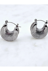 Silver Mini Maze Hoops