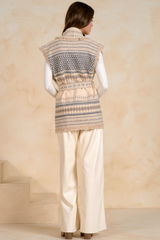 Tie Front Sleeveless Cardigan