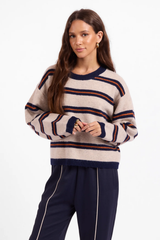Navy/Rust Hudson Stripe Sweater