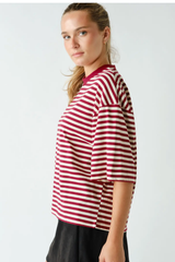 Smitten Cherry Latitude Striped Tee
