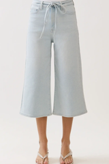 Light Denim Short Length Pants